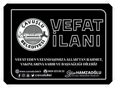 Vefat ve Başsağlığı…